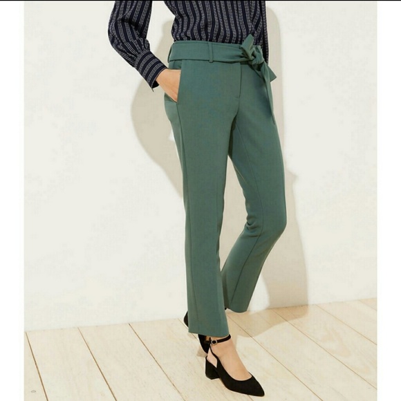 loft slim tie waist pants